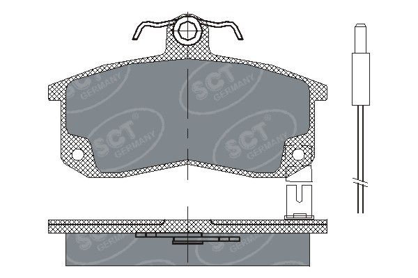 SCT GERMANY Piduriklotsi komplekt,ketaspidur SP 216 PR